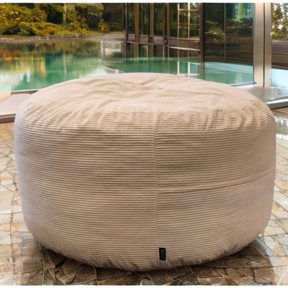 Big Mega XXL Sitzsack aus geripptem Stoff. Inklusive Schaumstofffüllung