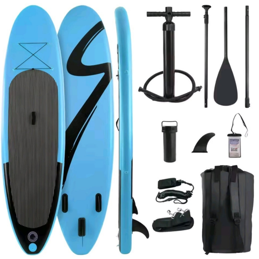 Inflatable SUP board with premium accessories and carrying strap
