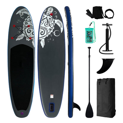 Inflatable SUP board with premium accessories and carrying strap
