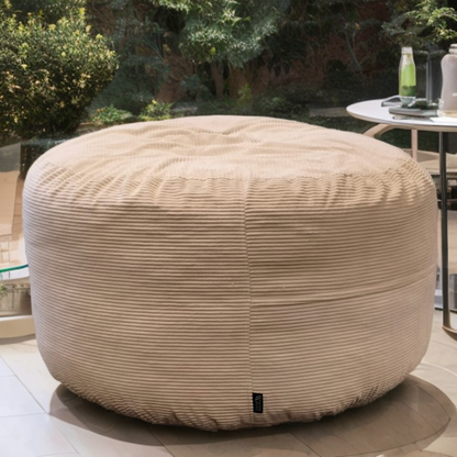 Big Mega XXL Sitzsack aus geripptem Stoff. Inklusive Schaumstofffüllung