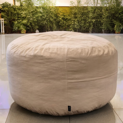 Big Mega XXL Sitzsack aus geripptem Stoff. Inklusive Schaumstofffüllung