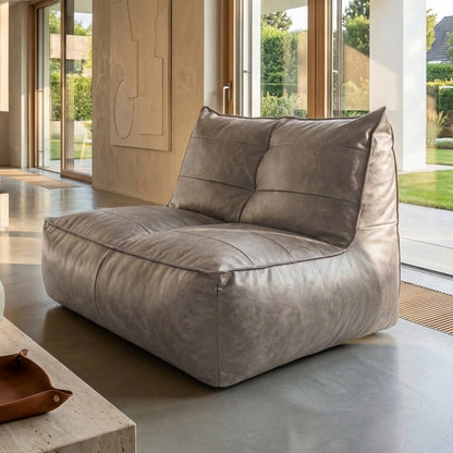 Wagrex - Fauteuil Beanbag Rib Modern Retro-Leather