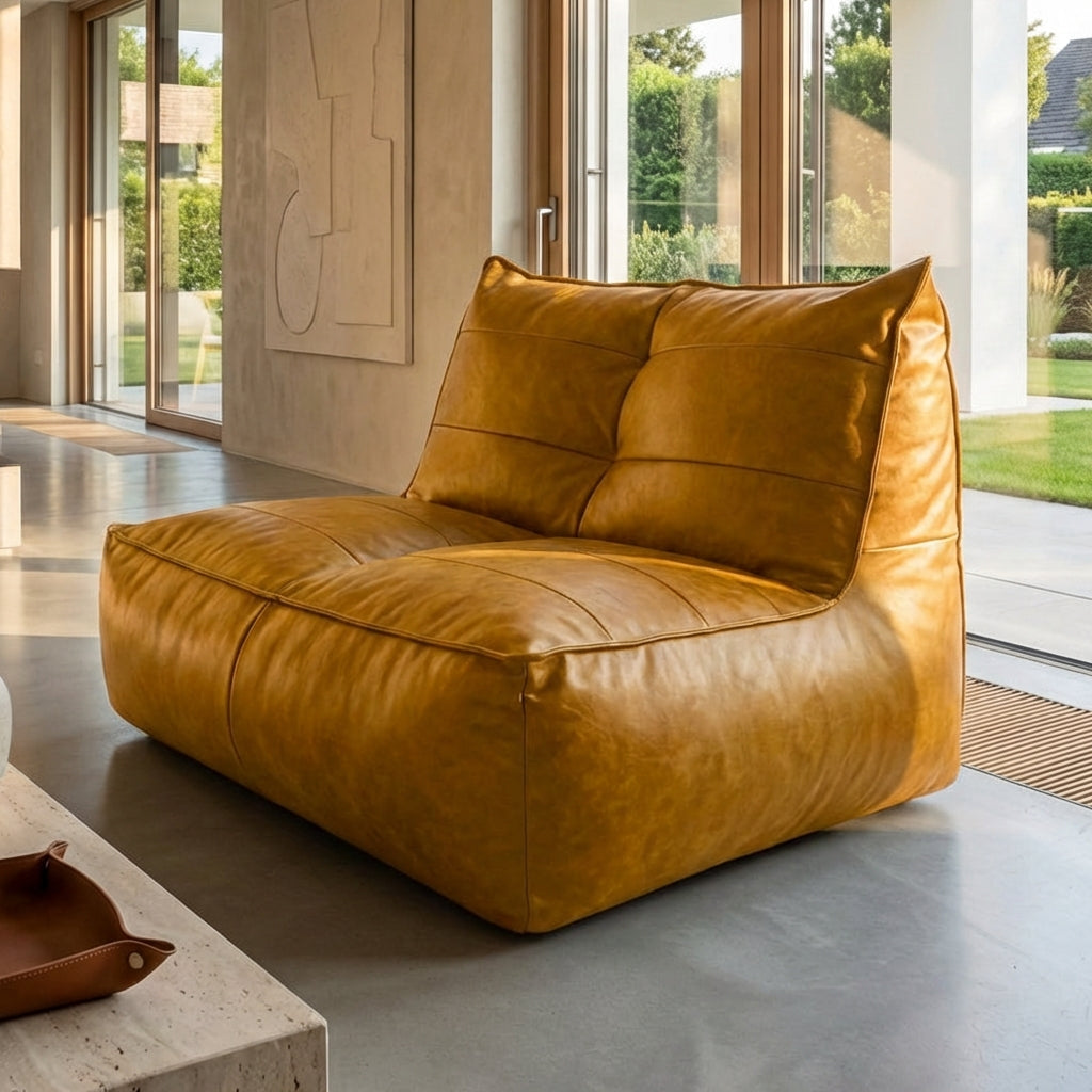 Wagrex - Fauteuil Beanbag Rib Modern Retro-Leather