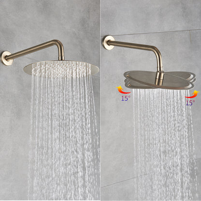 Inbouw Regendouche Set Met Handdouche - Messing Douchekraan Geborsteld goud