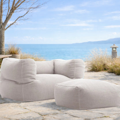 Wagrex - Chenille Garden Lounge Chair - Outdoor Beanbag for Patio