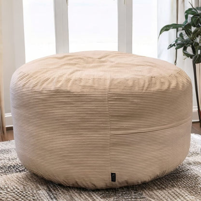Big Mega XXL Sitzsack aus geripptem Stoff. Inklusive Schaumstofffüllung