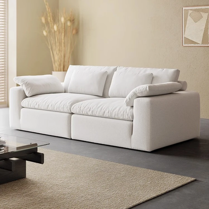 Cloud Comfort Modular Sofa - Modern white flannel