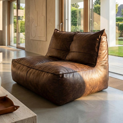 Wagrex - Fauteuil Beanbag Rib Modern Retro-Leather