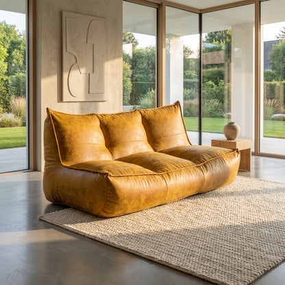 Wagrex - Fauteuil Beanbag Rib Modern Retro-Leather