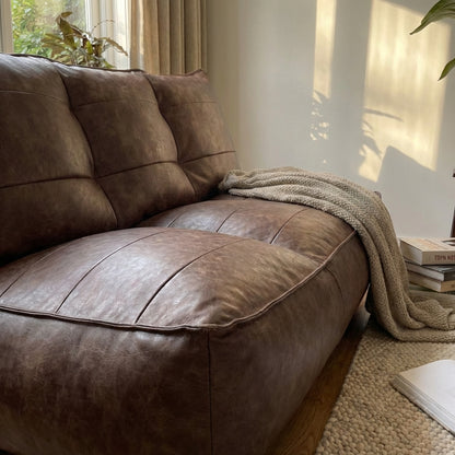 Wagrex - Fauteuil Beanbag Rib Modern Retro-Leather