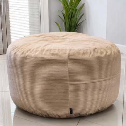 Big Mega XXL Sitzsack aus geripptem Stoff. Inklusive Schaumstofffüllung