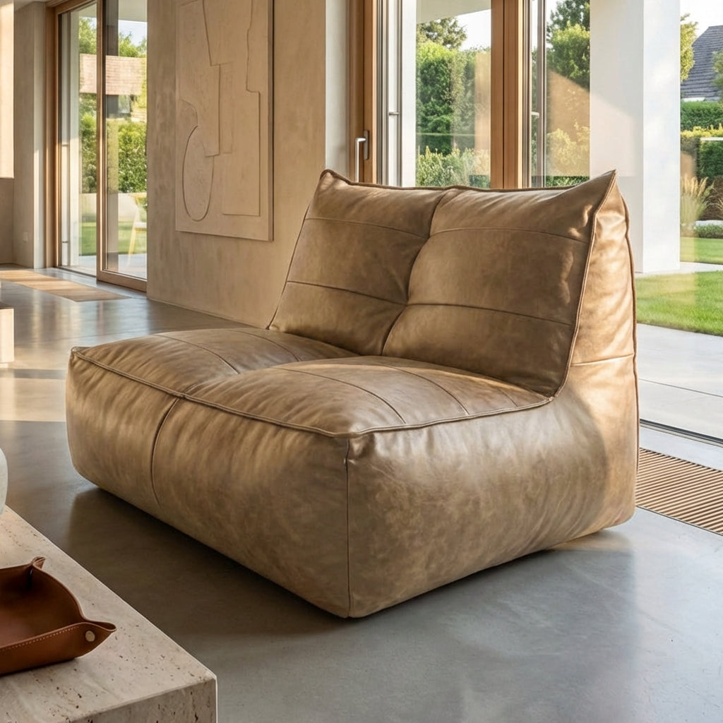 Wagrex - Fauteuil Beanbag Rib Modern Retro-Leather