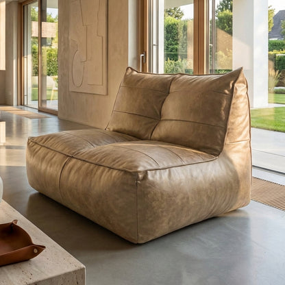 Wagrex - Fauteuil Beanbag Rib Modern Retro-Leather