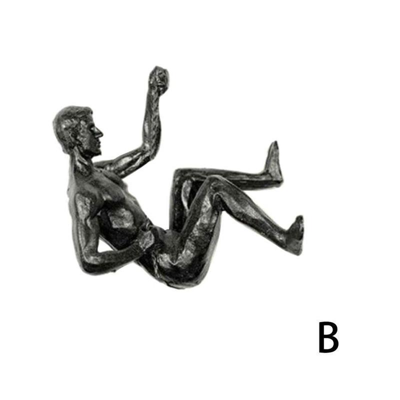 Rock Climbing Man Wall Hanging Decoration Sculpture Statue Figures Decor - Act Design Shop