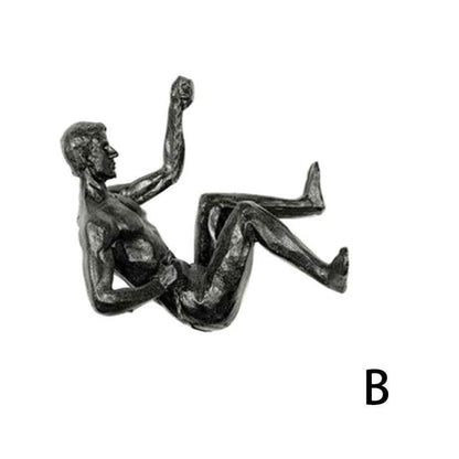 Rock Climbing Man Wall Hanging Decoration Sculpture Statue Figures Decor - Act Design Shop