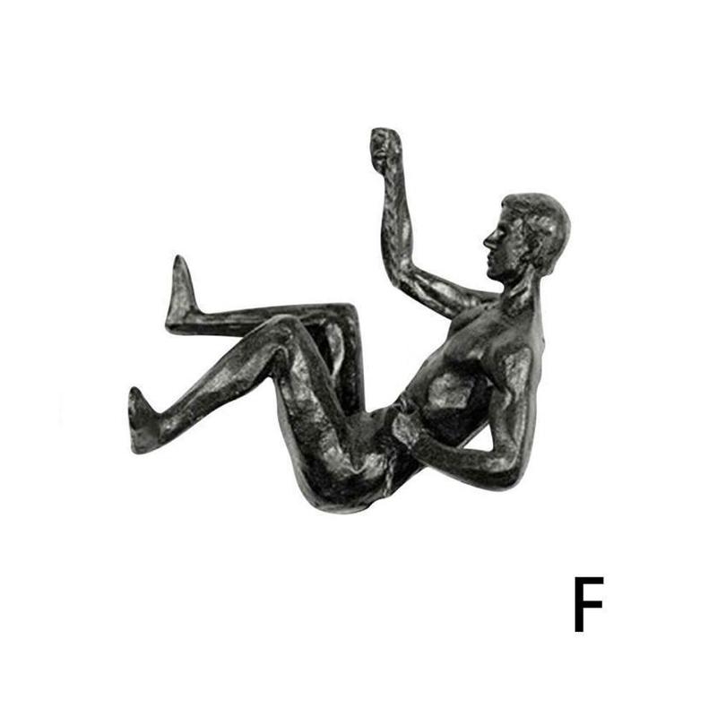 Rock Climbing Man Wall Hanging Decoration Sculpture Statue Figures Decor - Act Design Shop