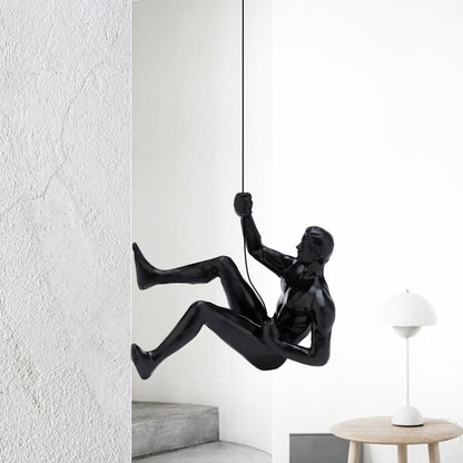 Rock Climbing Man Wall Hanging Decoration Sculpture Statue Figures Decor - Act Design Shop