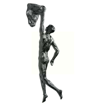 Rock Climbing Man Wall Hanging Decoration Sculpture Statue Figures Decor - Act Design Shop
