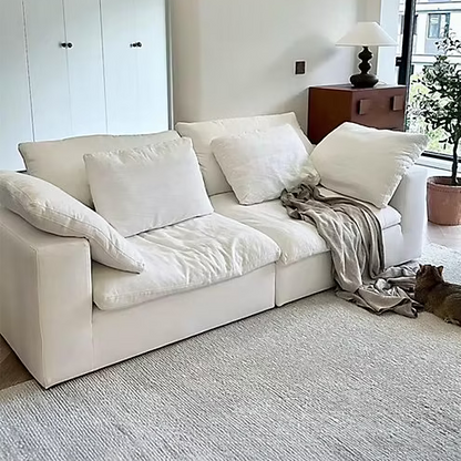Cloud Comfort Modular Sofa - Modern white flannel