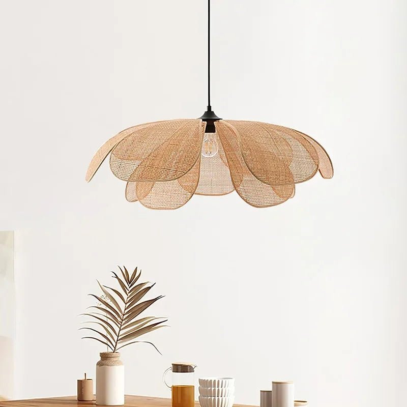 Stijlvolle Gewoven Bloem Hanglamp eettafel woonkamer - Act Design Shop
