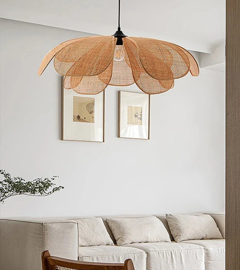 Stijlvolle Gewoven Bloem Hanglamp eettafel woonkamer - Act Design Shop