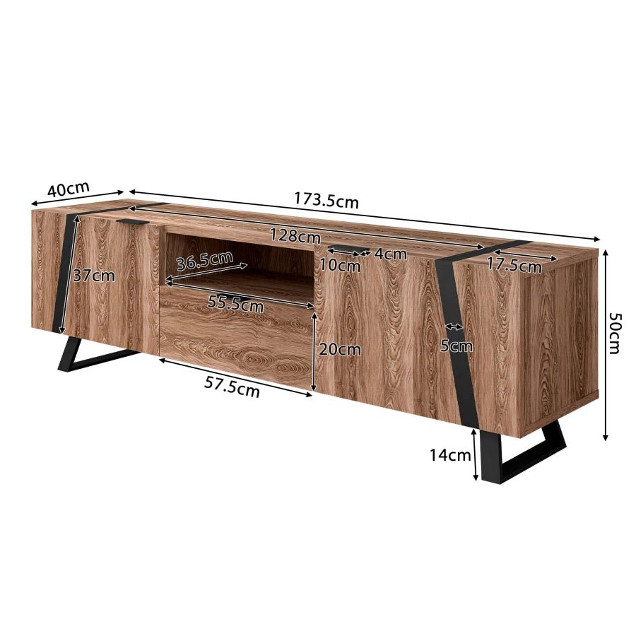 Tv Meubel Industrieel, Metalen Frame, Dressoir voor woonkamer - Act Design Shop