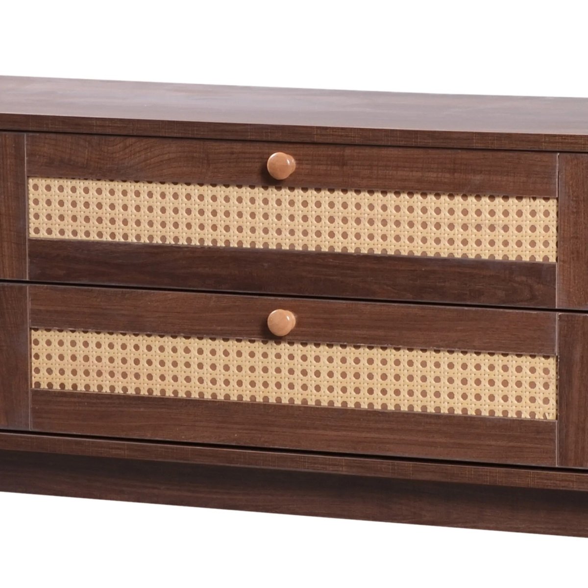 TV Meubel - Natuurlijke Hout Met deuren en Laden cinewall - Act Design Shop