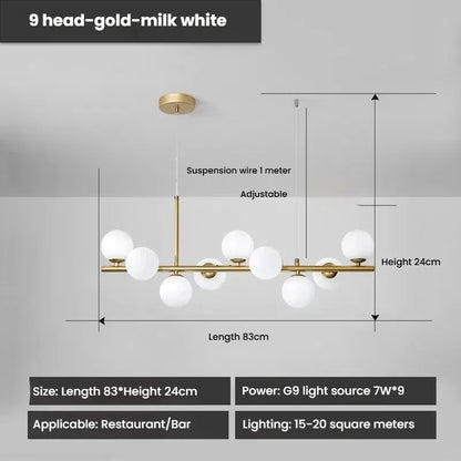 Designer LED Glass Globe Pendant Light