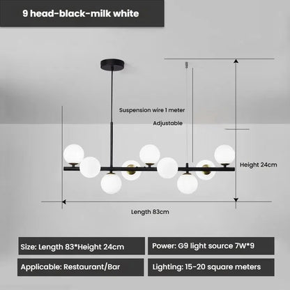 Designer LED Glass Globe Pendant Light