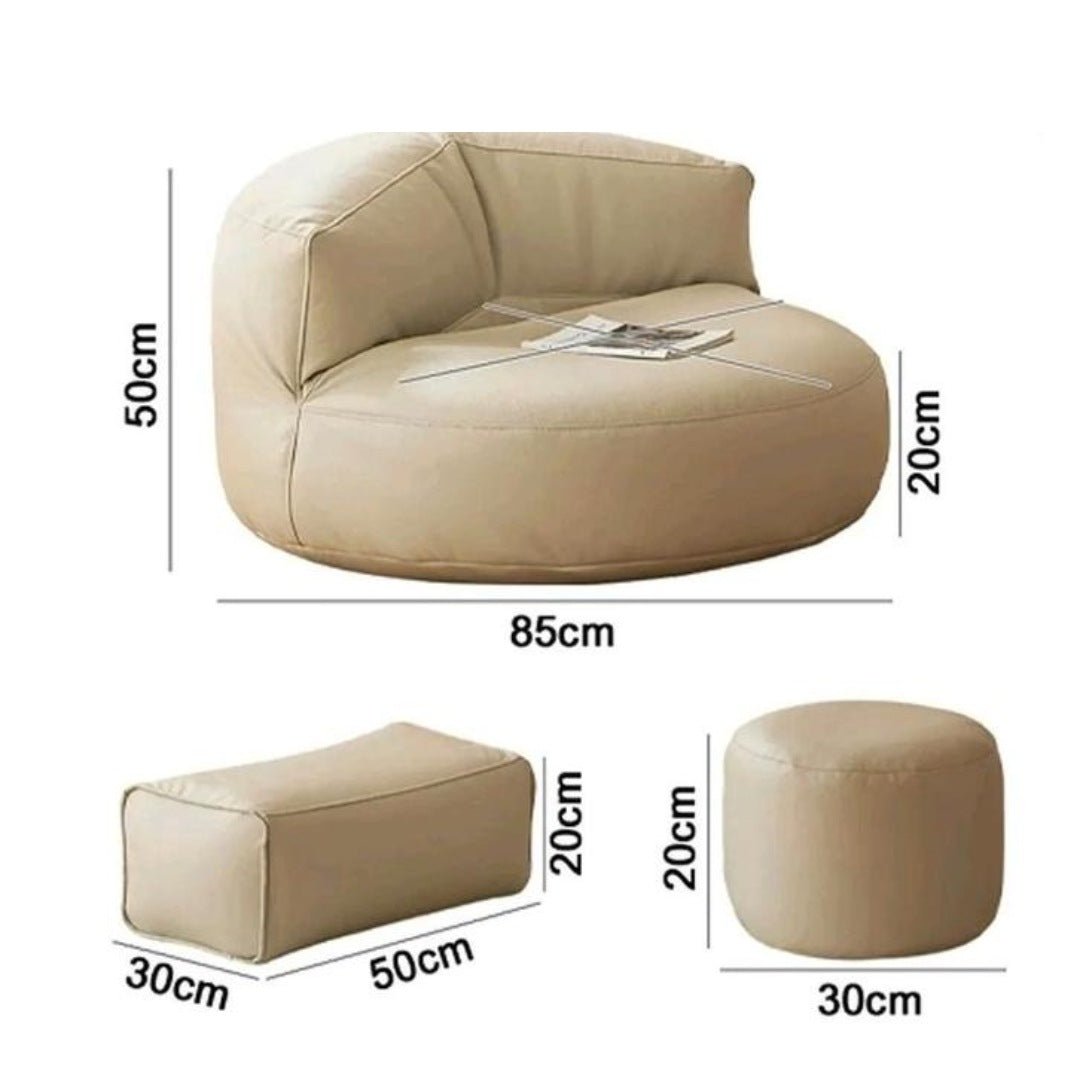 Wagner - Beanbag Sofa Round Pu Leather - Act Design Shop
