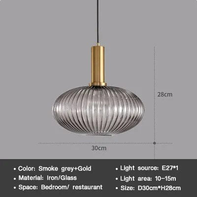 Wagner - Colorful Glass Striped Hanging Lamps - Act Design Shop
