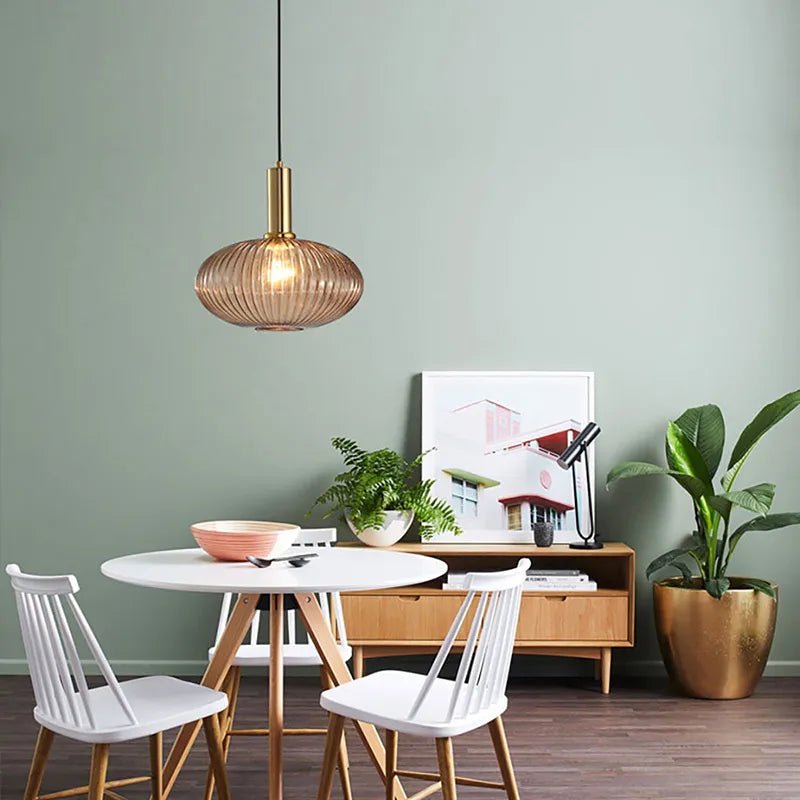 Wagner - Colorful Glass Striped Hanging Lamps - Act Design Shop