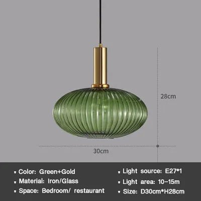 Wagner - Colorful Glass Striped Hanging Lamps - Act Design Shop