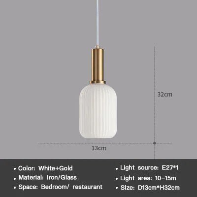 Wagner - Colorful Glass Striped Hanging Lamps - Act Design Shop