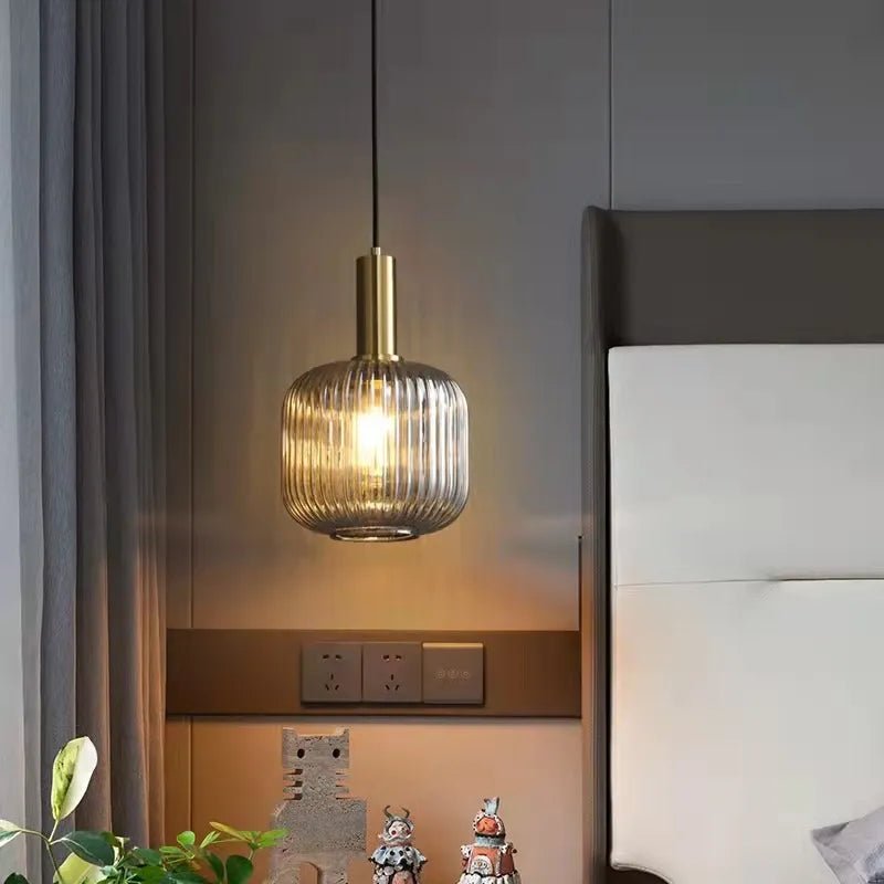 Wagner - Colorful Glass Striped Hanging Lamps - Act Design Shop