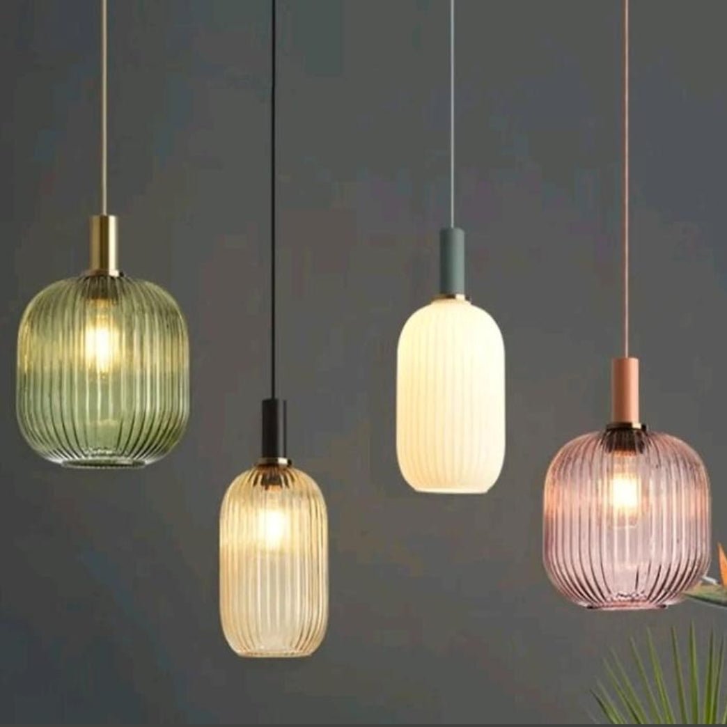 Wagner - Colorful Glass Striped Hanging Lamps - Act Design Shop