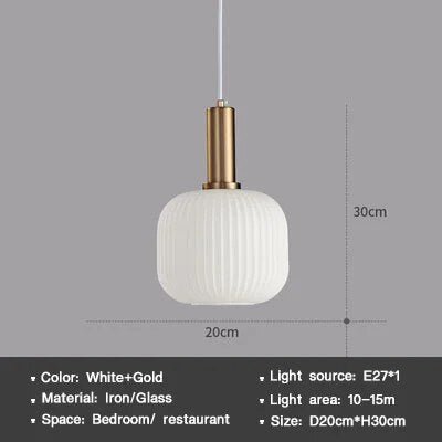 Wagner - Colorful Glass Striped Hanging Lamps - Act Design Shop