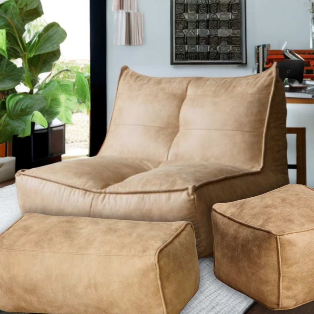 Wagner - Fauteuil Beanbag Rib Modern Retro - Leather - Act Design Shop
