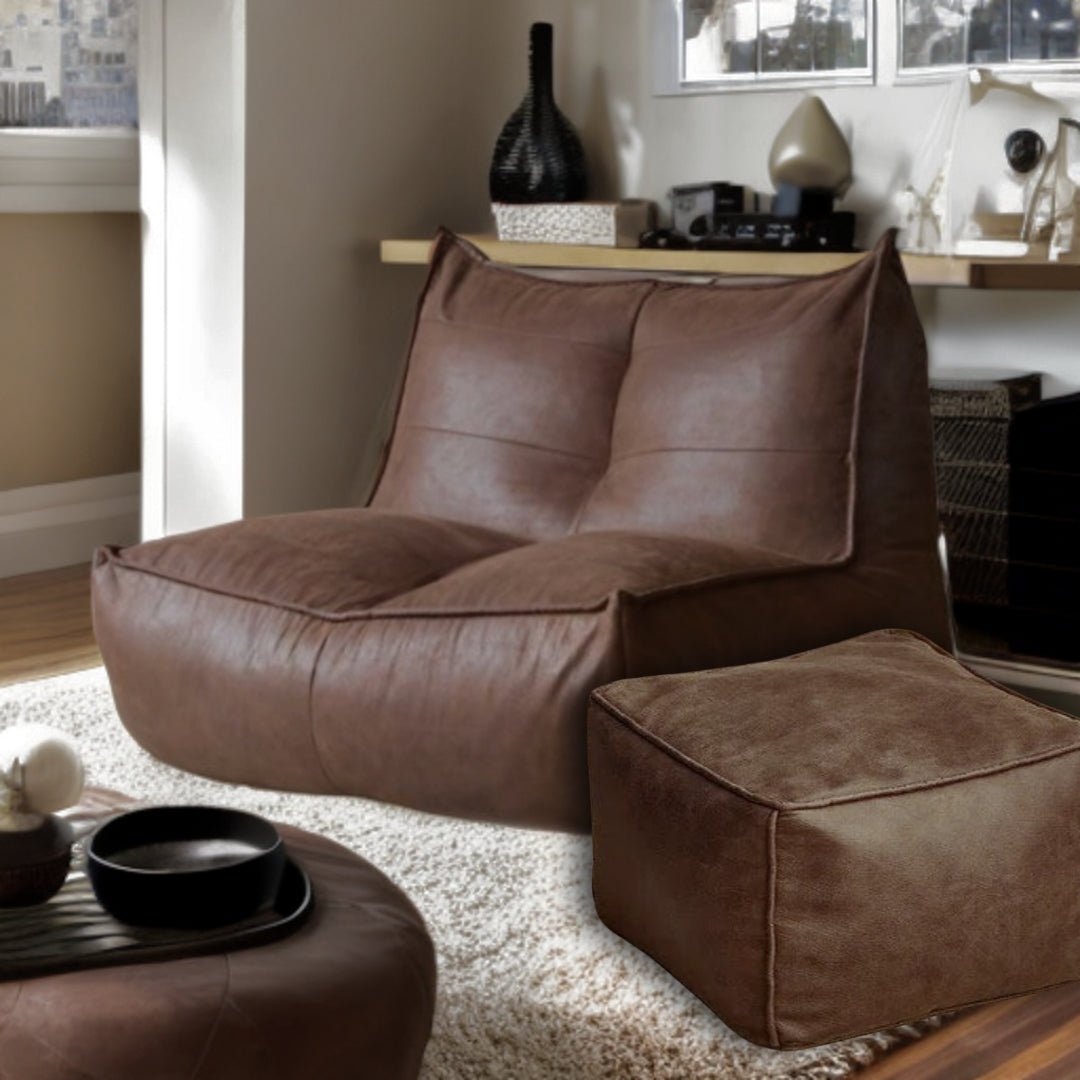 Wagner - Fauteuil Beanbag Rib Modern Retro - Leather - Act Design Shop