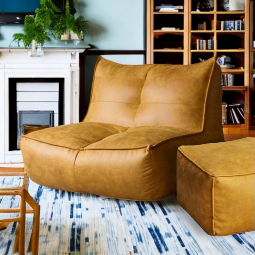 Wagner - Fauteuil Beanbag Rib Modern Retro - Leather - Act Design Shop
