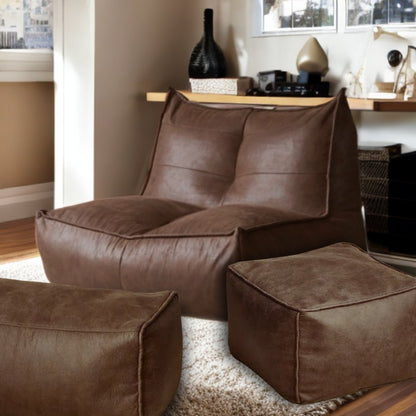 Wagner - Fauteuil Beanbag Rib Modern Retro - Leather - Act Design Shop