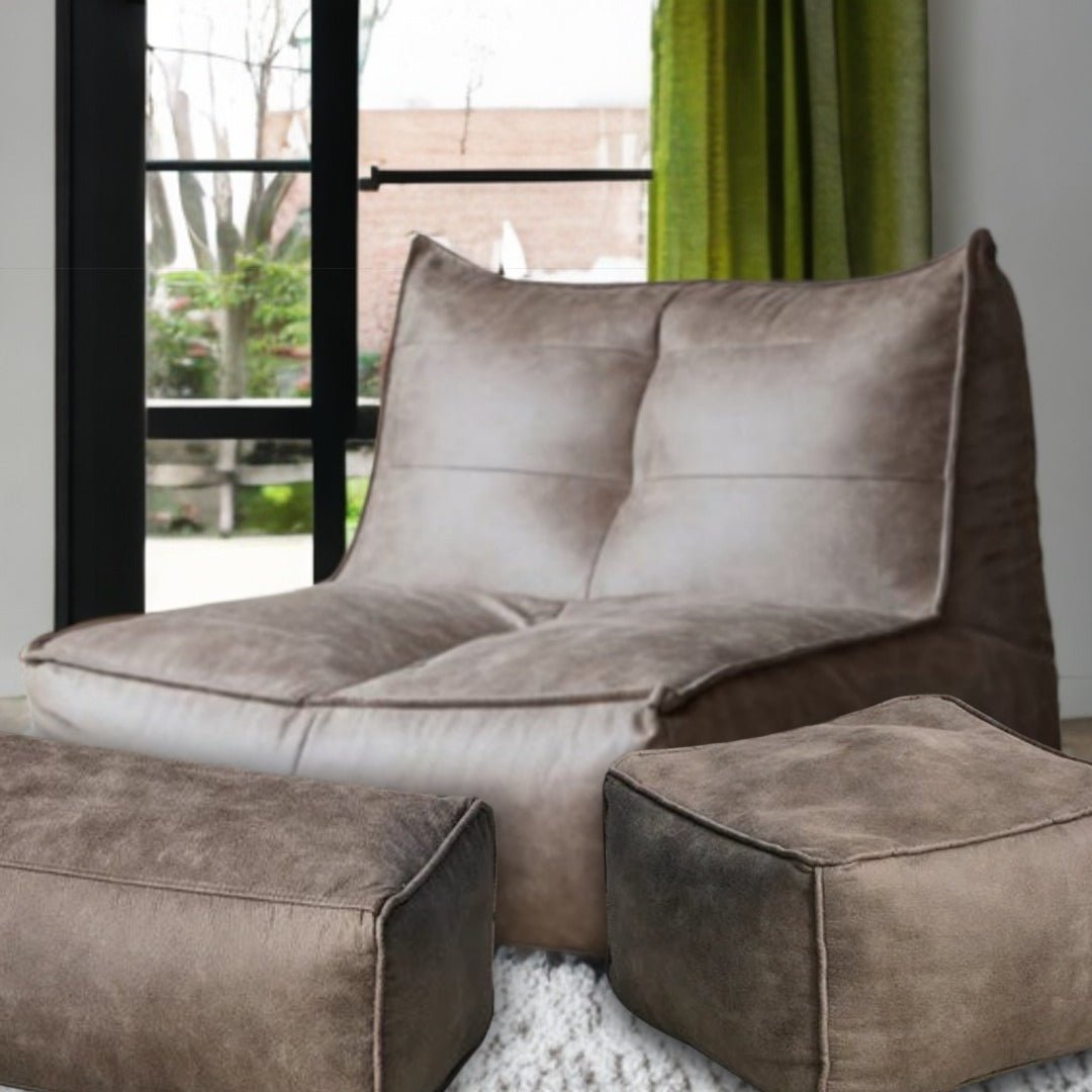 Wagner - Fauteuil Beanbag Rib Modern Retro - Leather - Act Design Shop