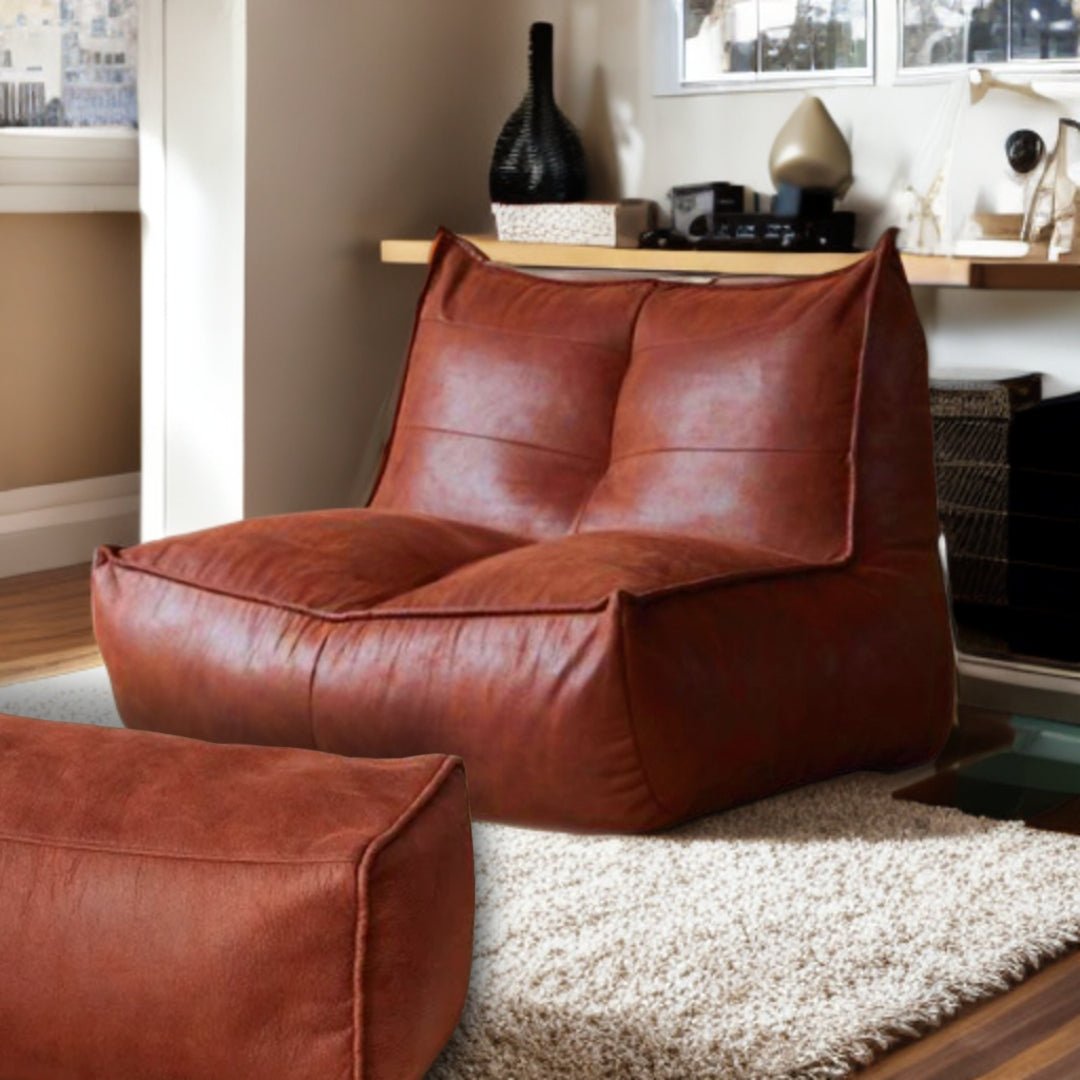 Wagner - Fauteuil Beanbag Rib Modern Retro - Leather - Act Design Shop