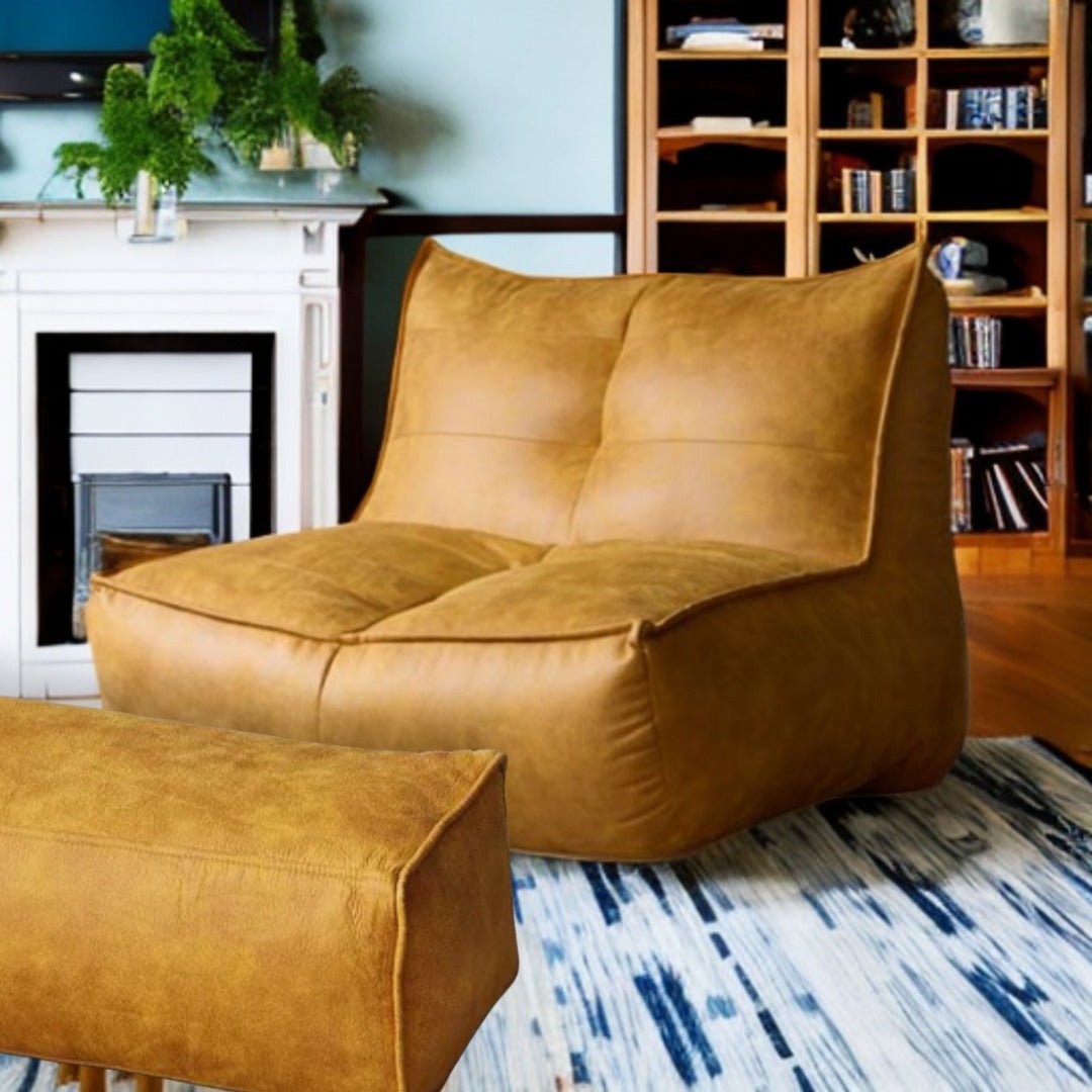 Wagner - Fauteuil Beanbag Rib Modern Retro - Leather - Act Design Shop