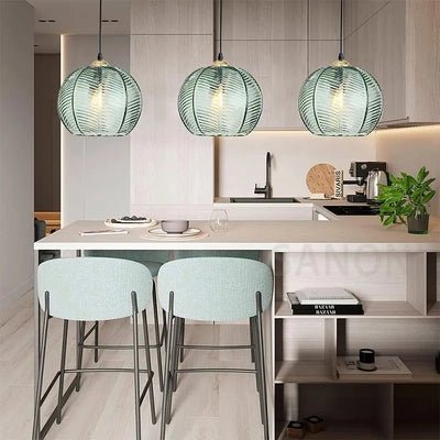 Wagner - Glass Pendant Light Leaf Pattern - Act Design Shop