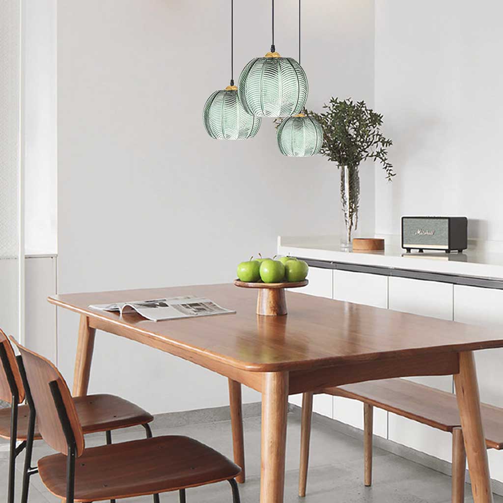 Wagner - Glass Pendant Light Leaf Pattern - Act Design Shop