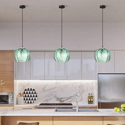 Wagner - Glass Pendant Light Leaf Pattern - Act Design Shop