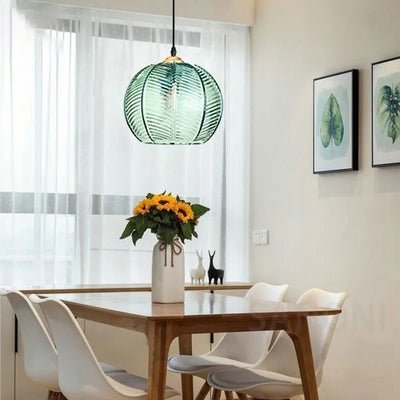 Wagner - Glass Pendant Light Leaf Pattern - Act Design Shop