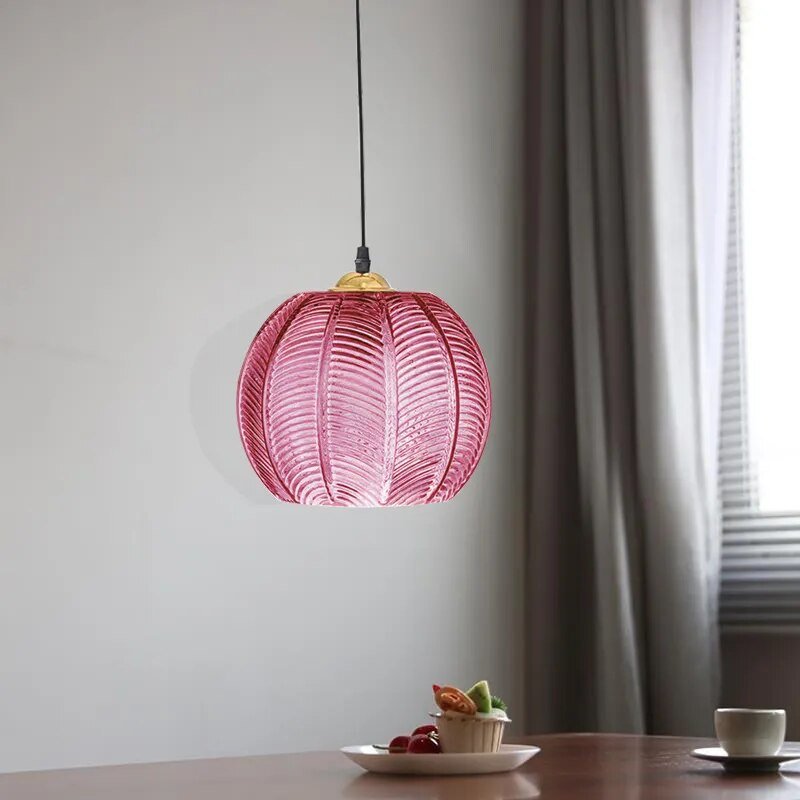 Wagner - Glass Pendant Light Leaf Pattern - Act Design Shop