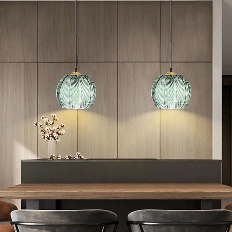 Wagner - Glass Pendant Light Leaf Pattern - Act Design Shop